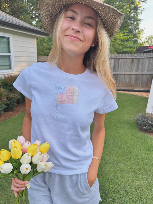 Dainty Americana Baby Tee