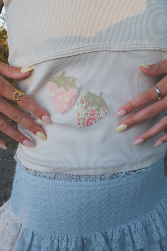 Floral Strawberry Tank Top