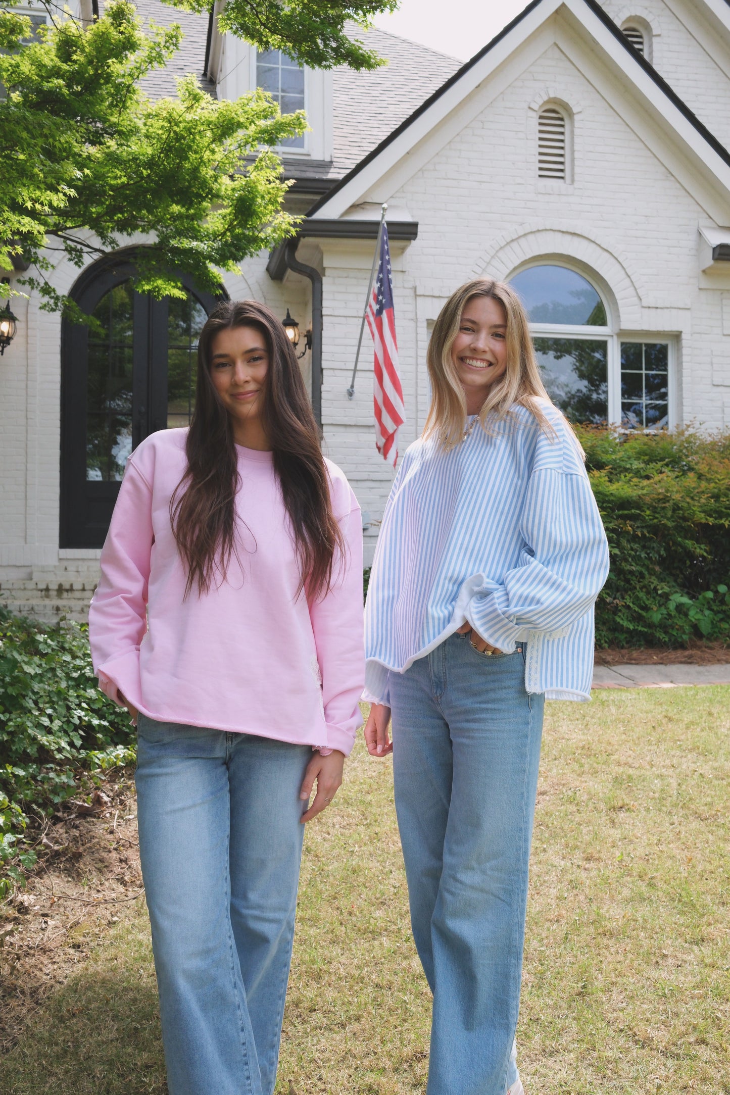 Signature Blush Pink Side Bow Sweatshirt