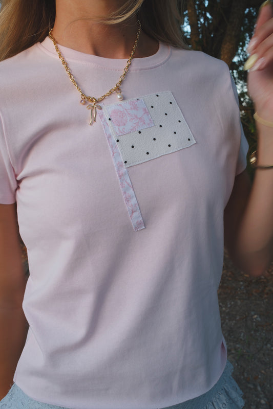 Dainty Polka Americana Baby Tee