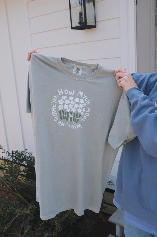 "How Much More" Bay Green Tee