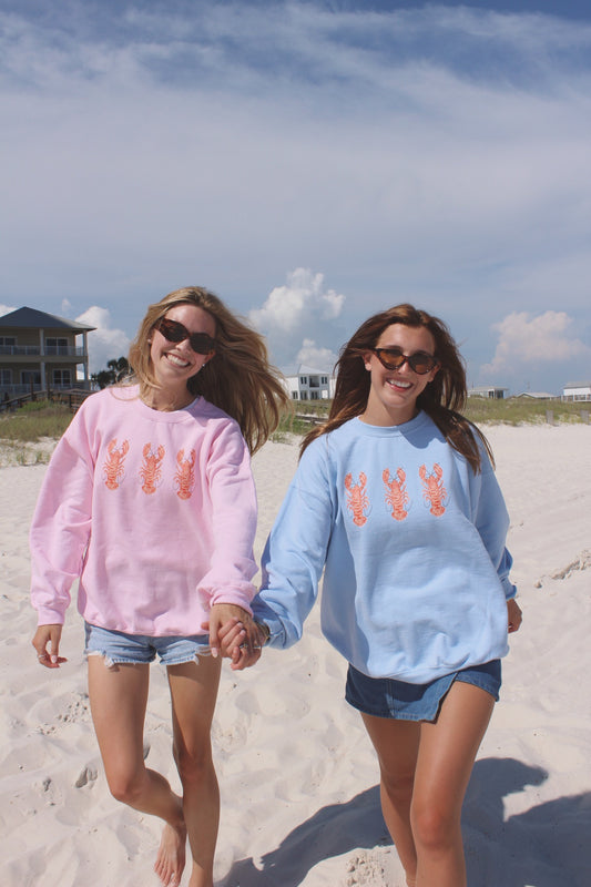 Shell Pink Lobster Crewneck
