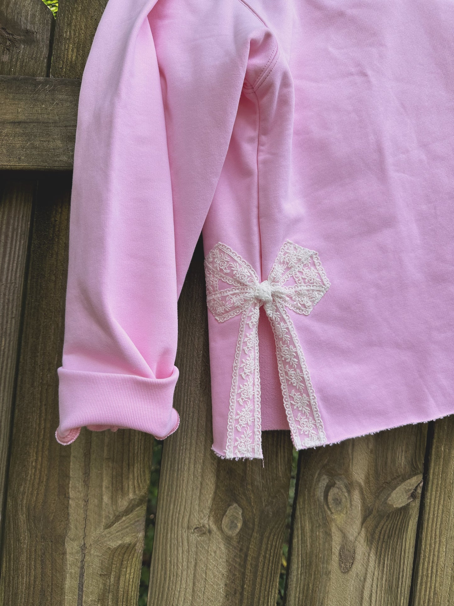Signature Blush Pink Side Bow Sweatshirt