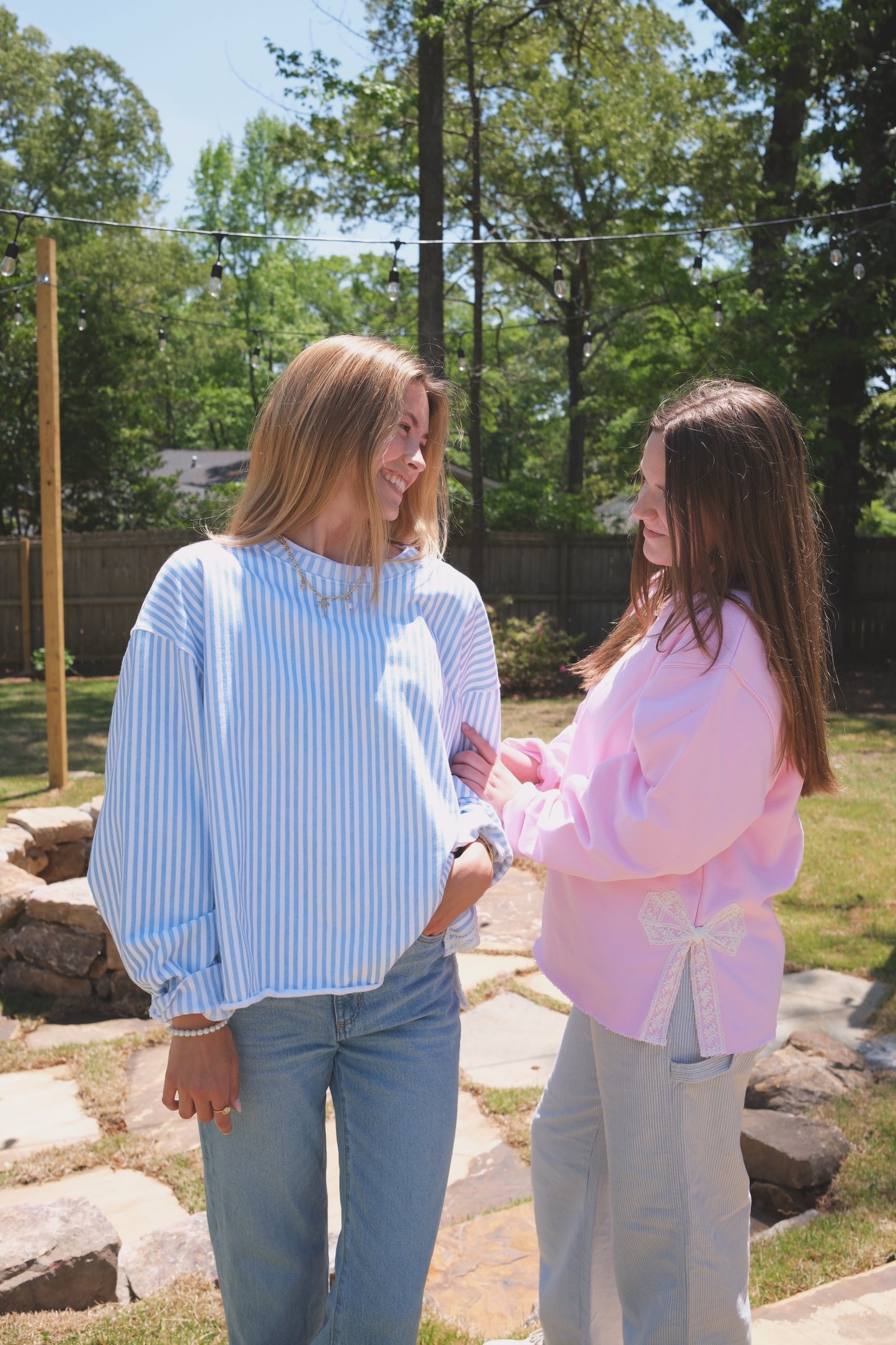 Signature Blush Pink Side Bow Sweatshirt