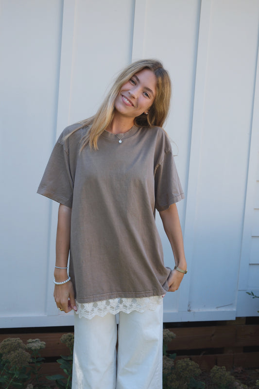 The Espresso Everyday Lace Tee