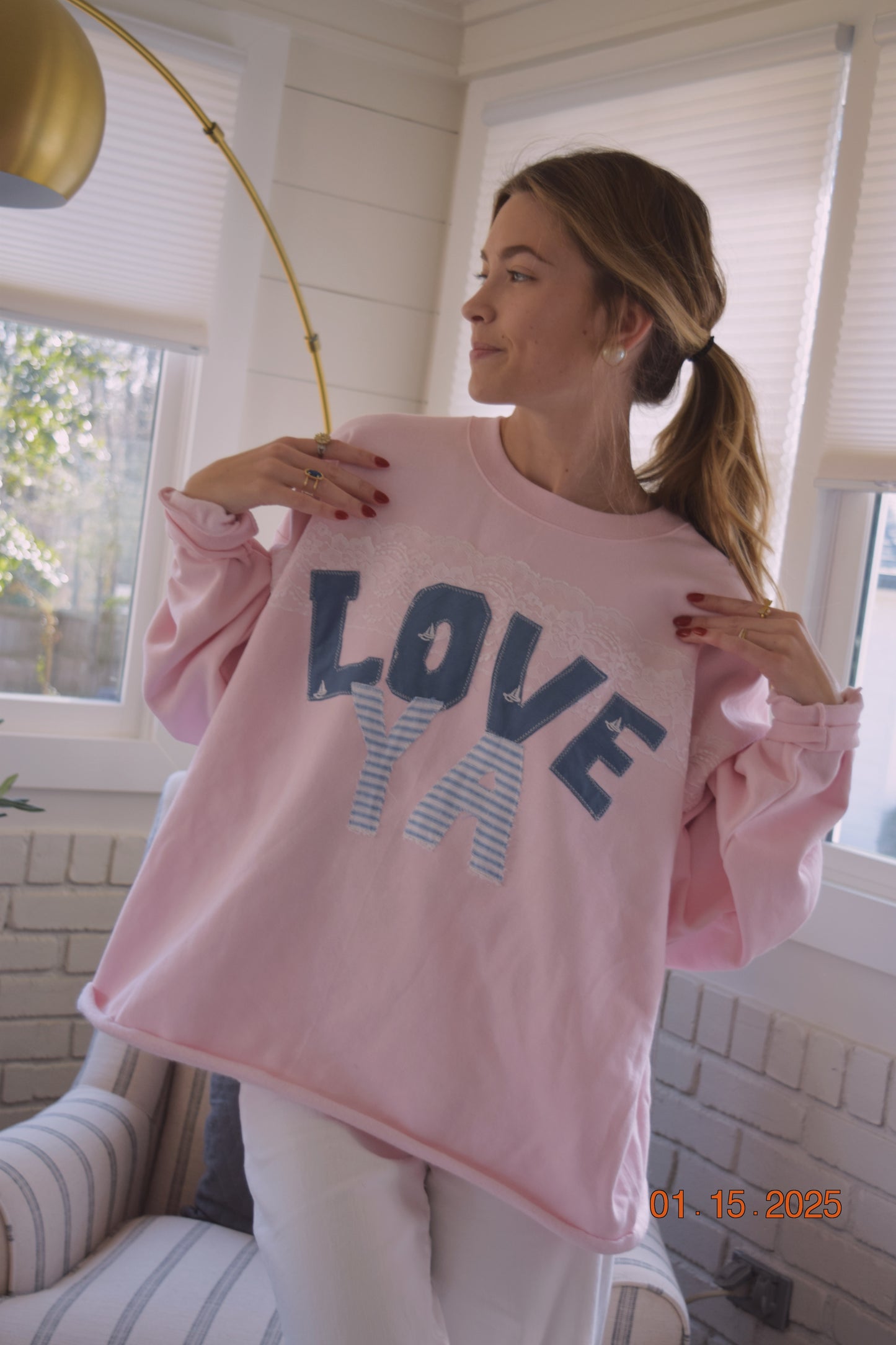 Baby Pink “Love Ya” Crewneck