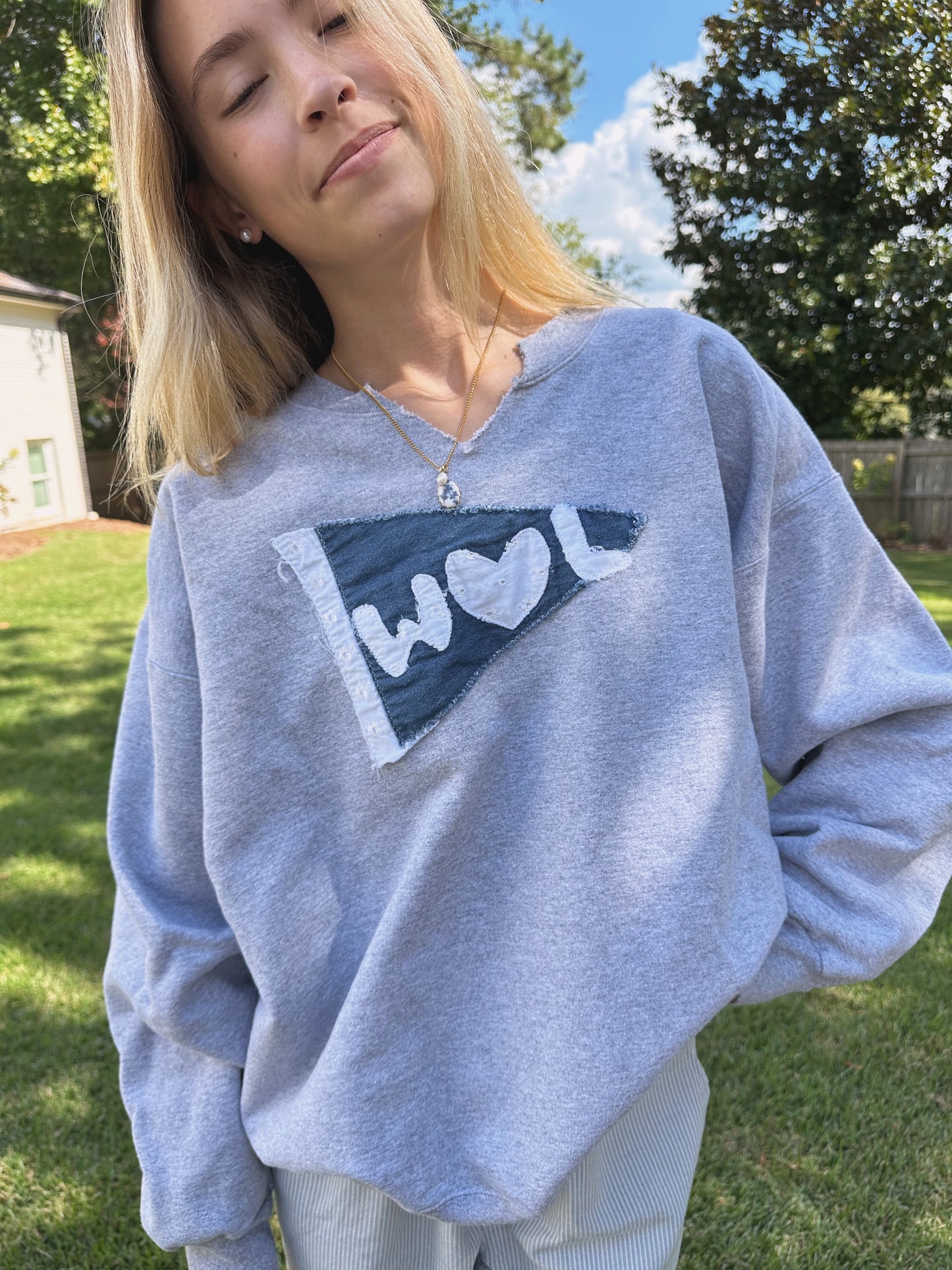 WLL Flag Stitched Crewneck