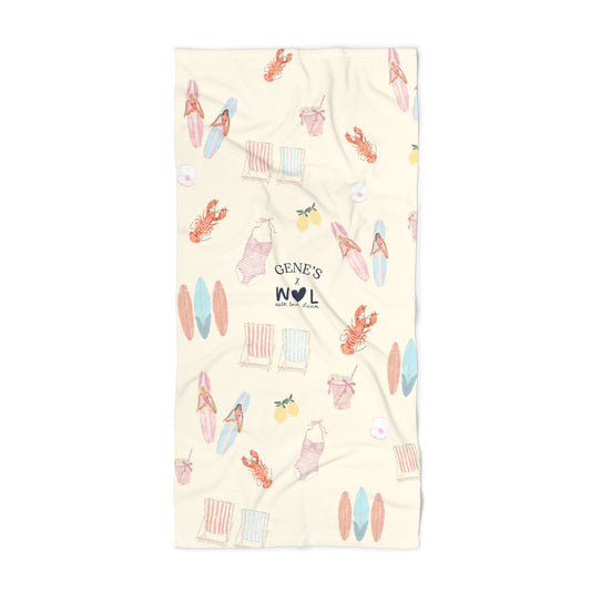 Coastal Collage Beach Towel