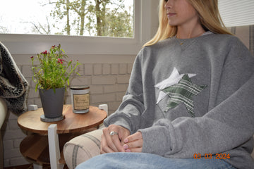 Green Double-Star Crewneck
