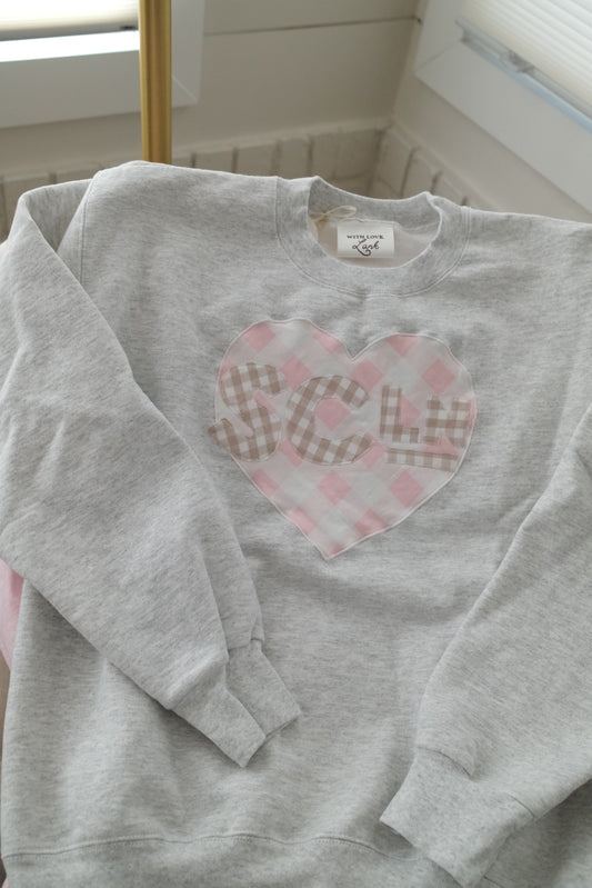 SCL Heart Grey Crewneck