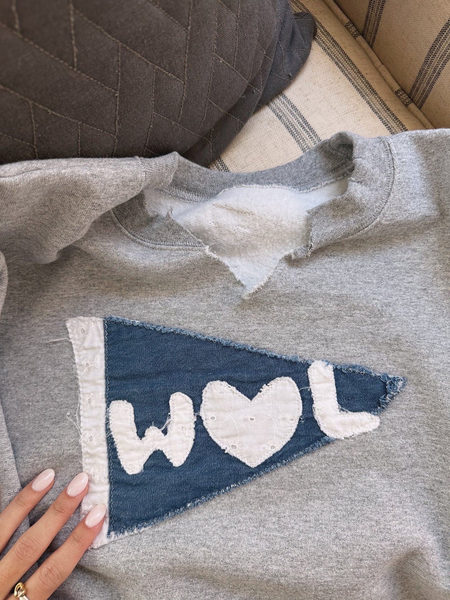 WLL Flag Stitched Crewneck