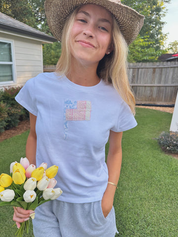 Dainty Americana Baby Tee