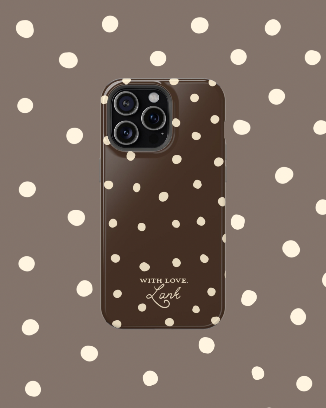 Polka Dot Espresso Case – With love, Lank