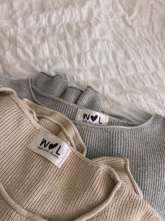 Grey Boatneck Sweater