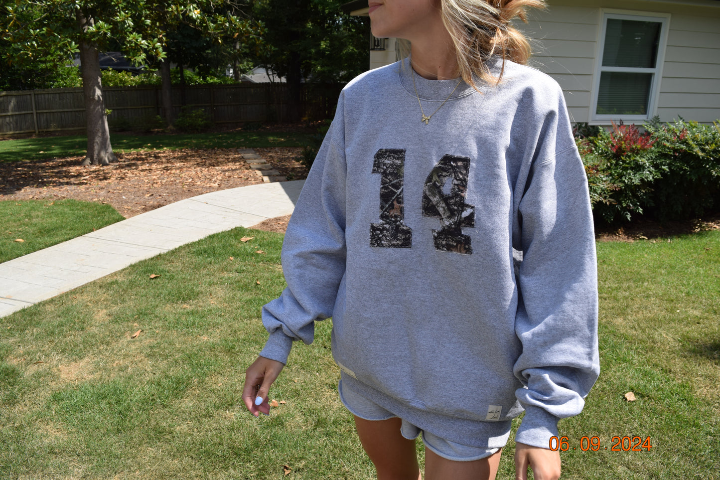 Camo #14 Grey Crewneck