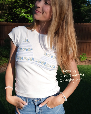 Floral Bikini Baby Tee