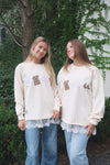 Handmade Lace Clothesline Sweatshirt