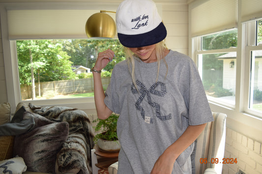 Navy Bow Tee