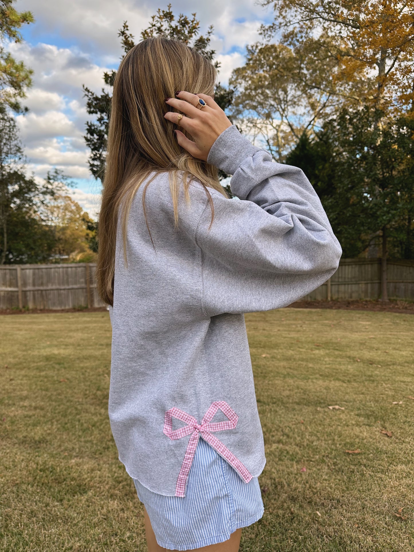 Pink Side Bow Sweatshirt — Exclusive Trunk Show Collection