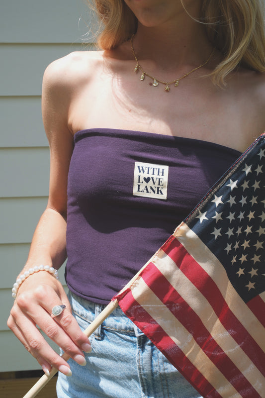 Navy Americana Tube Top