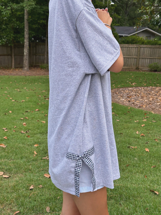 Navy Side Bow Tee