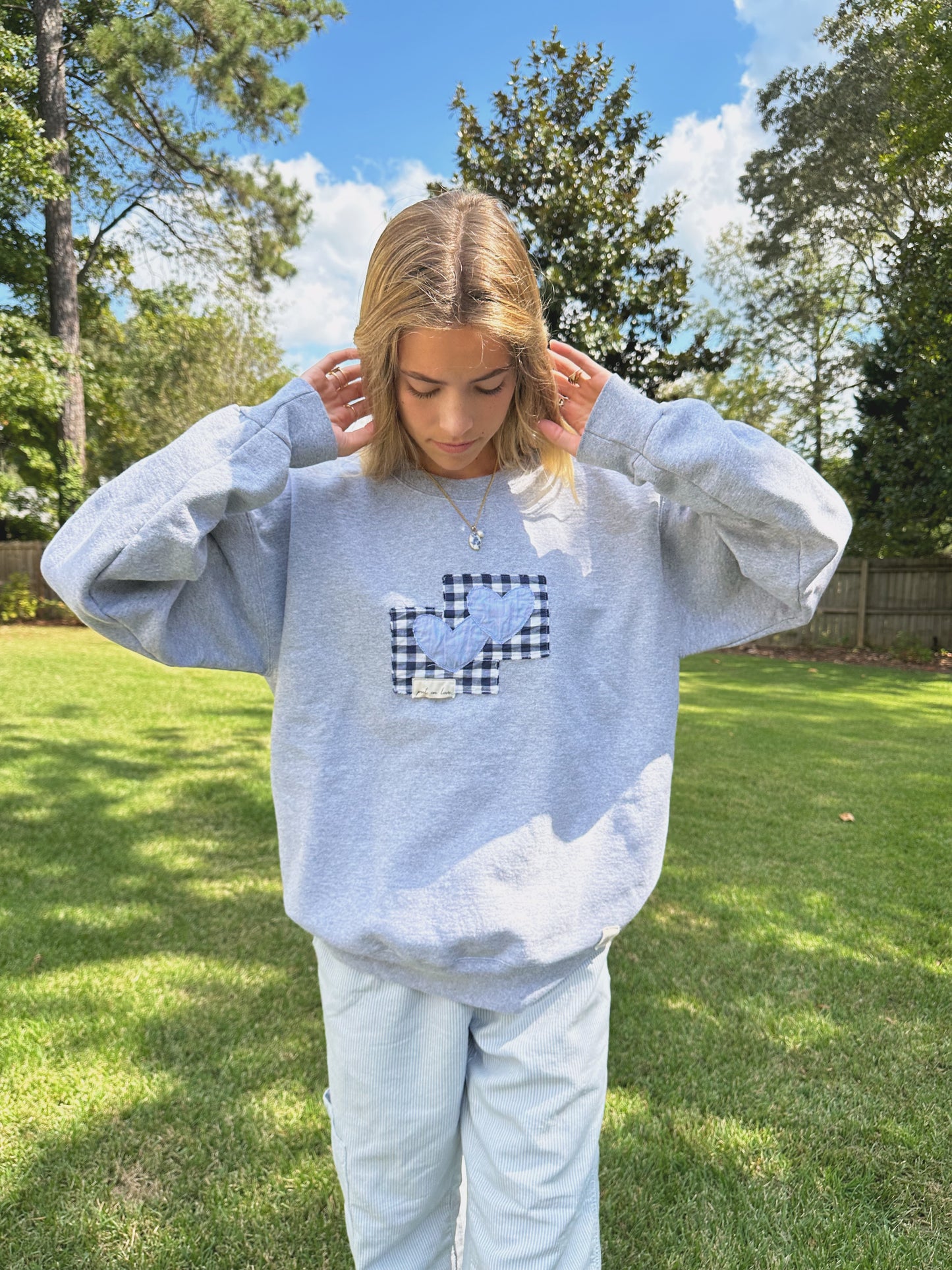 Heart Patchwork Crewneck