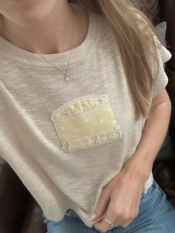 Vanilla Pearl Cake Tee (one of one)