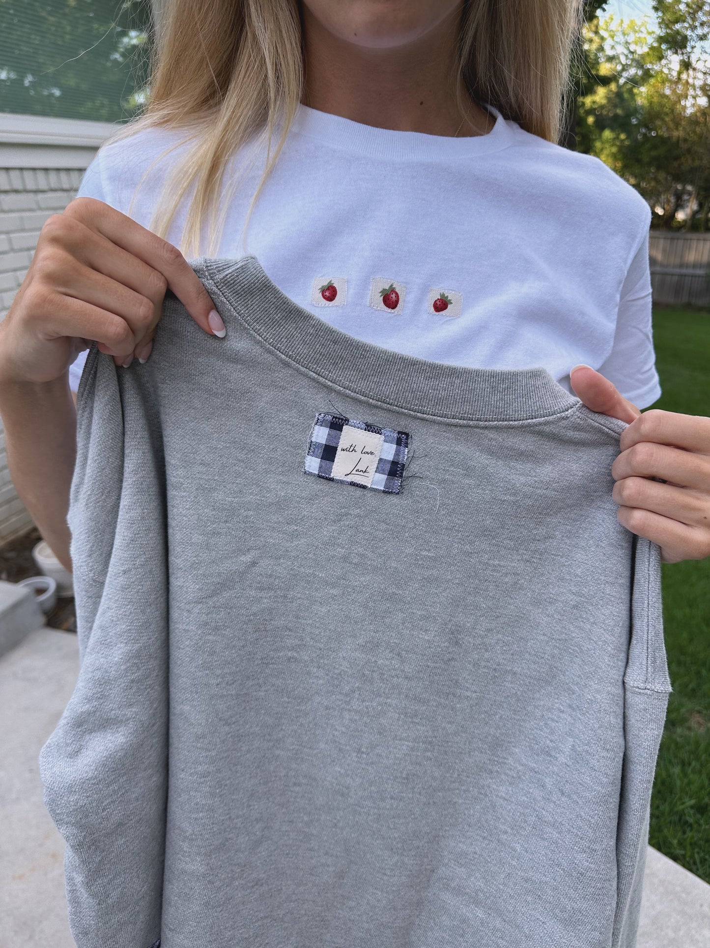 Navy Side Bow Sweatshirt