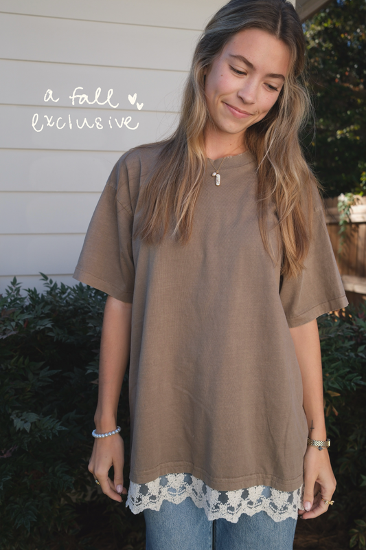 The Espresso Everyday Lace Tee