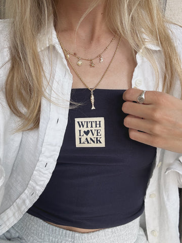 Navy Americana Tube Top