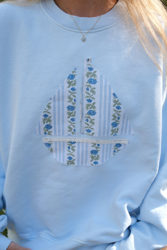 Floral Sailboat Sweatshirt