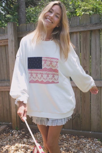 Polka Dot Americana Crewneck