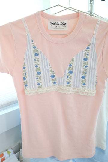 Peach Floral Bikini Baby Tee