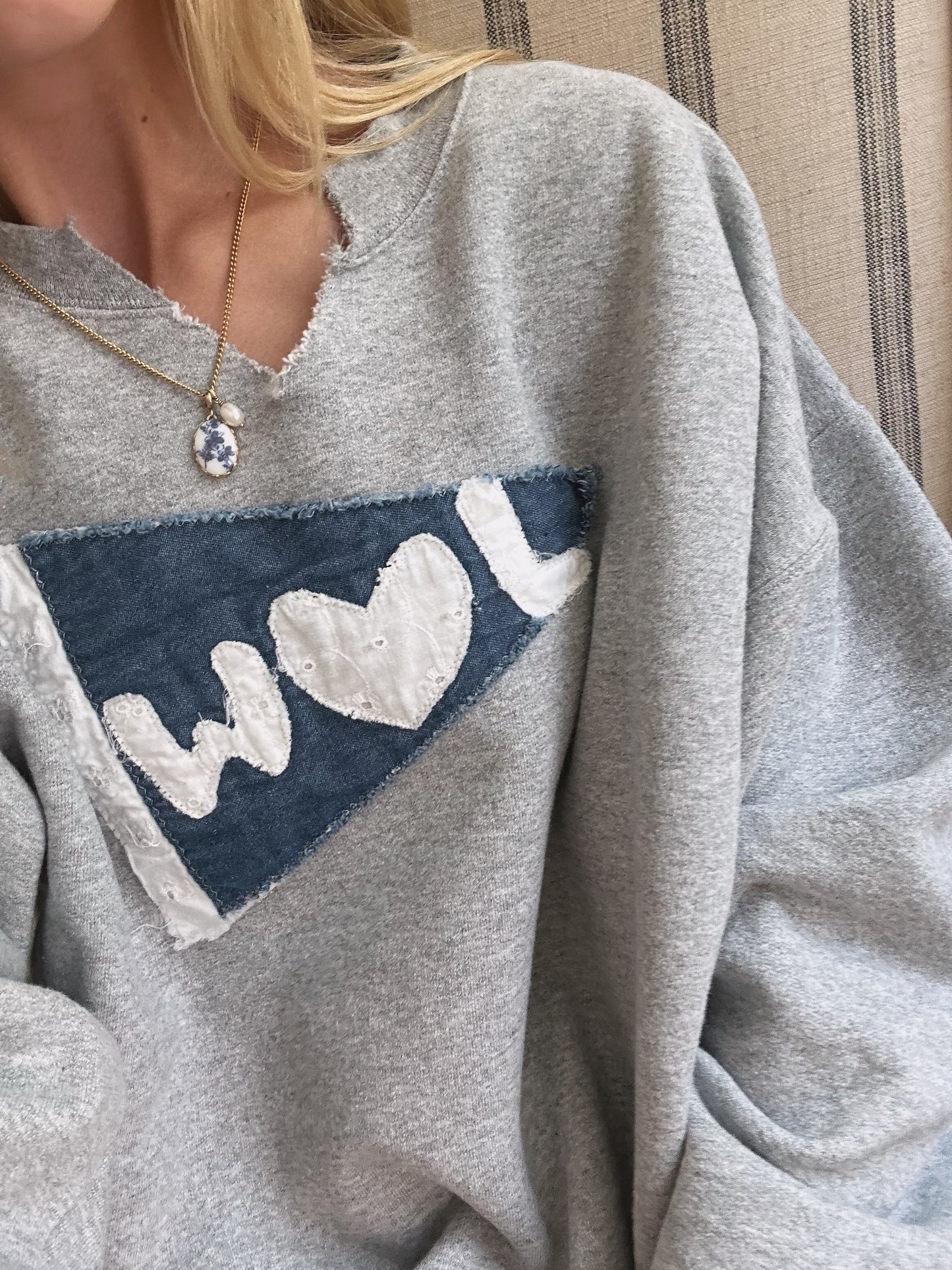 WLL Flag Stitched Crewneck