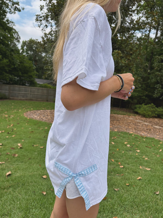 Baby Blue Side Bow Tee