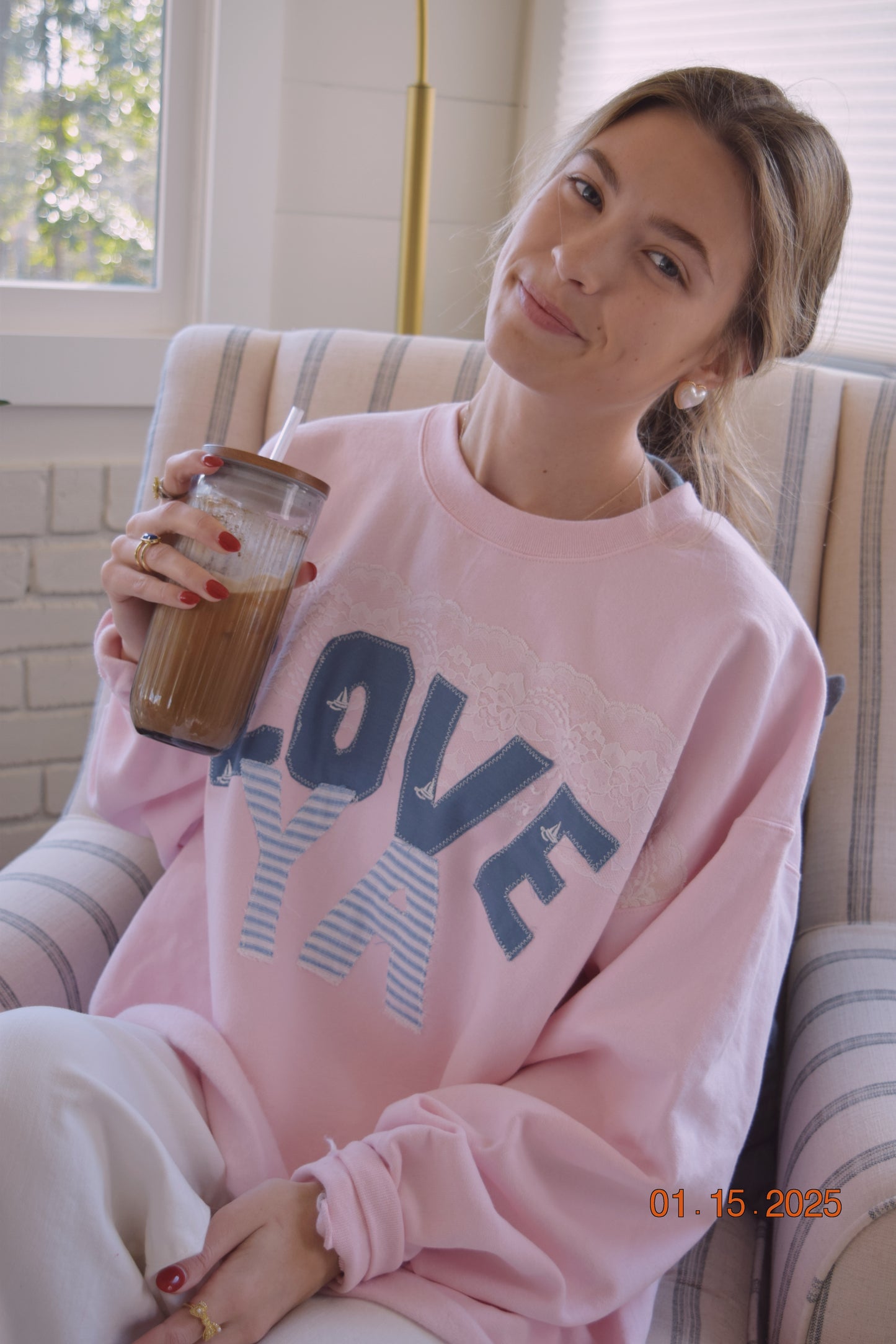 Baby Pink “Love Ya” Crewneck