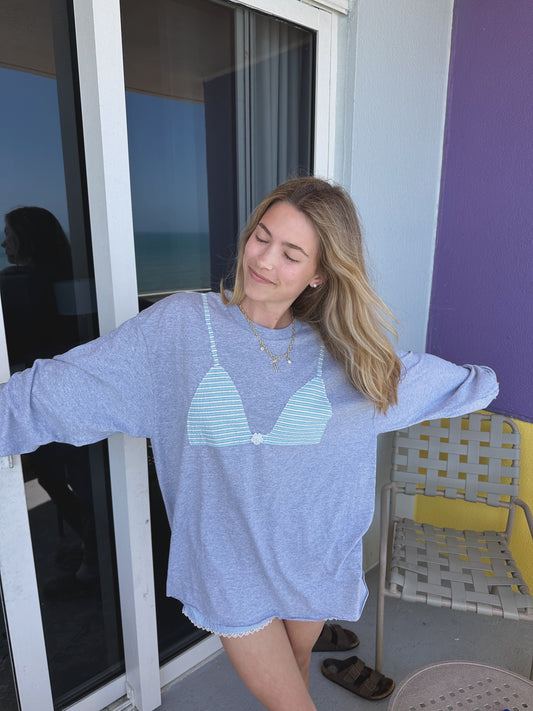 Striped Bikini Long Sleeve