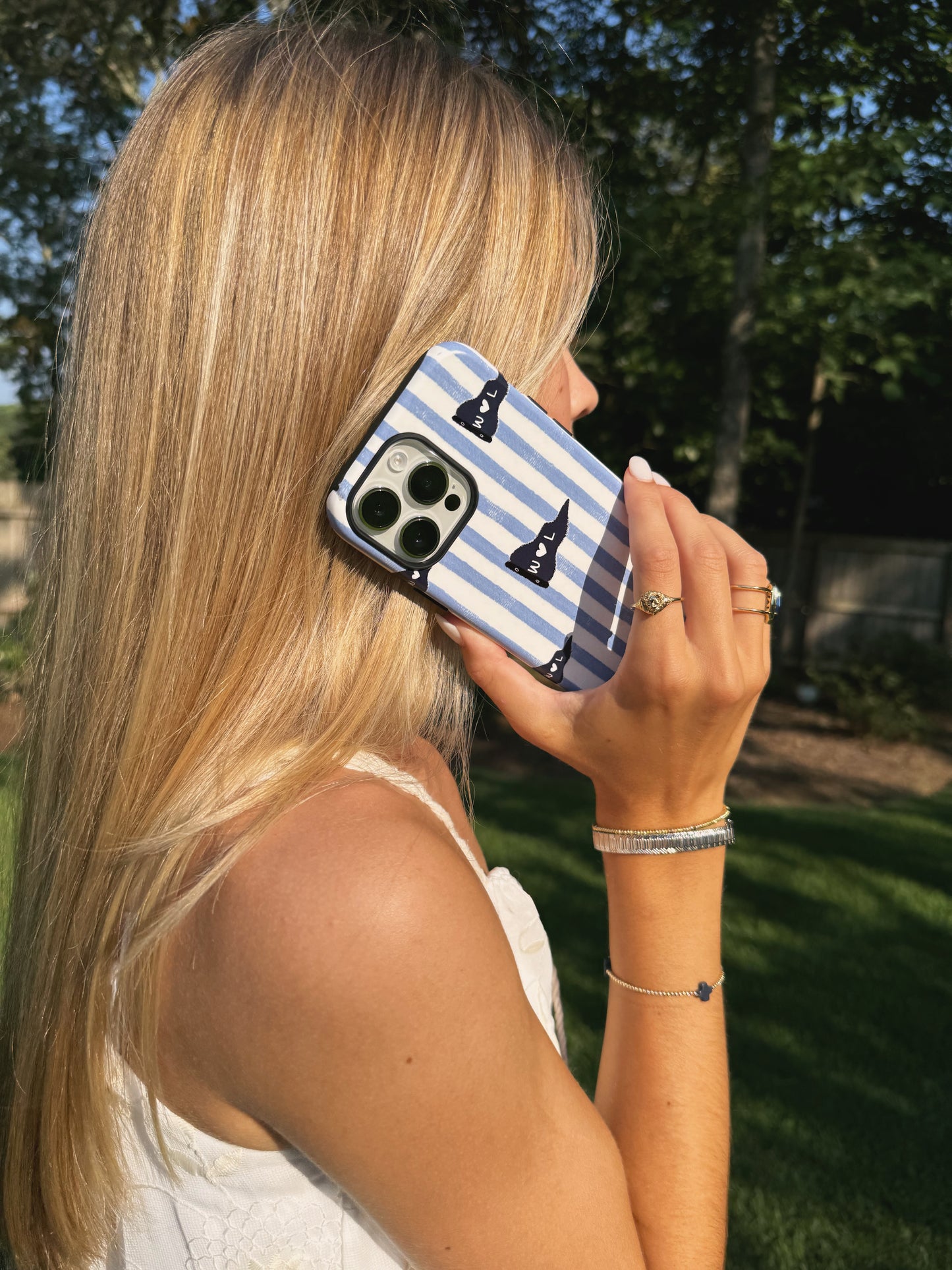 Blue Striped WLL Flag iPhone® Case