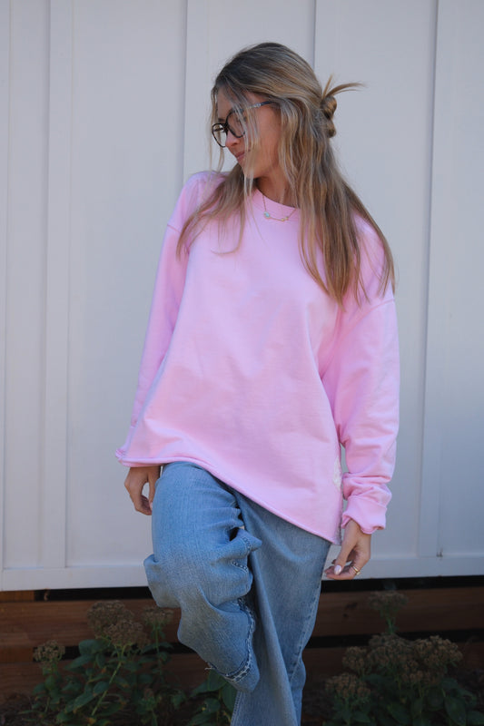 Signature Blush Pink Side Bow Sweatshirt
