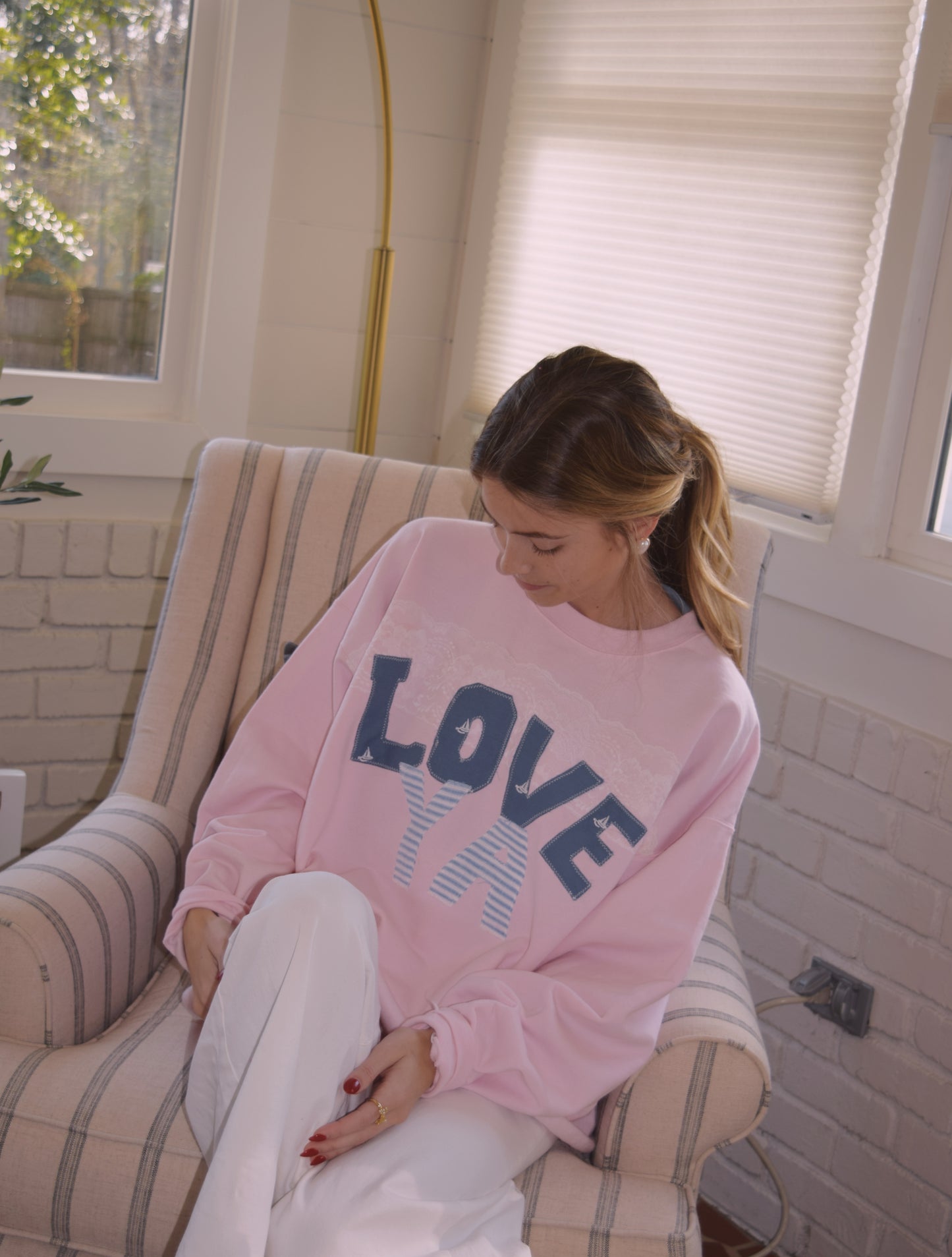 Baby Pink “Love Ya” Crewneck