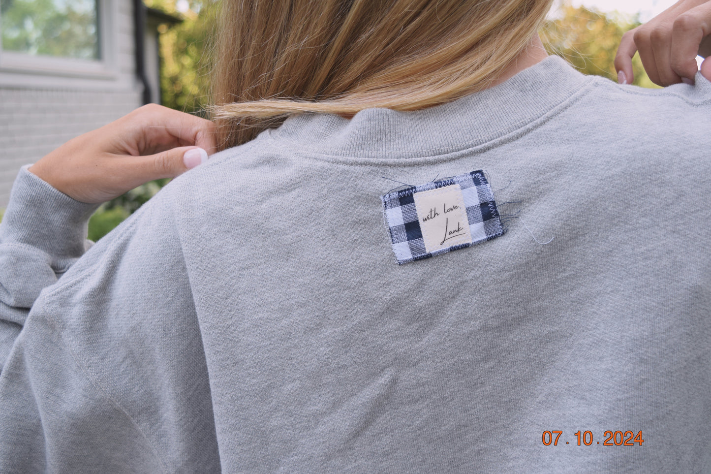 Navy Side Bow Sweatshirt