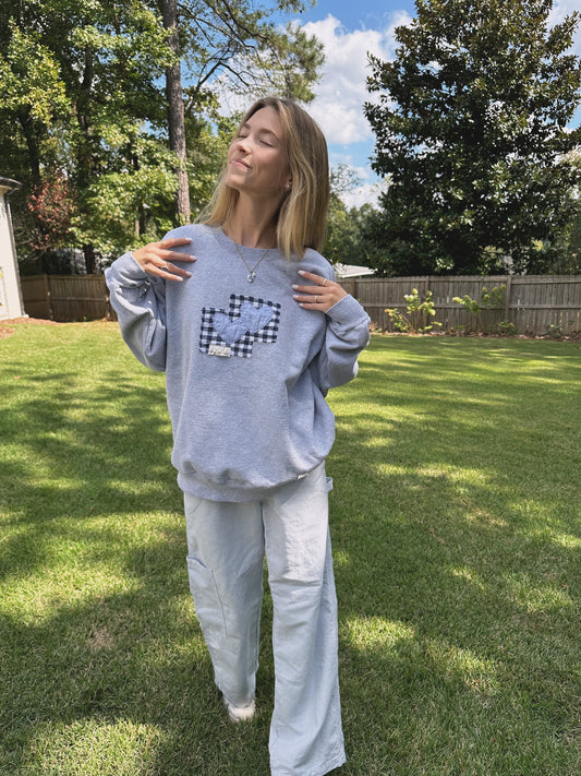 Heart Patchwork Crewneck