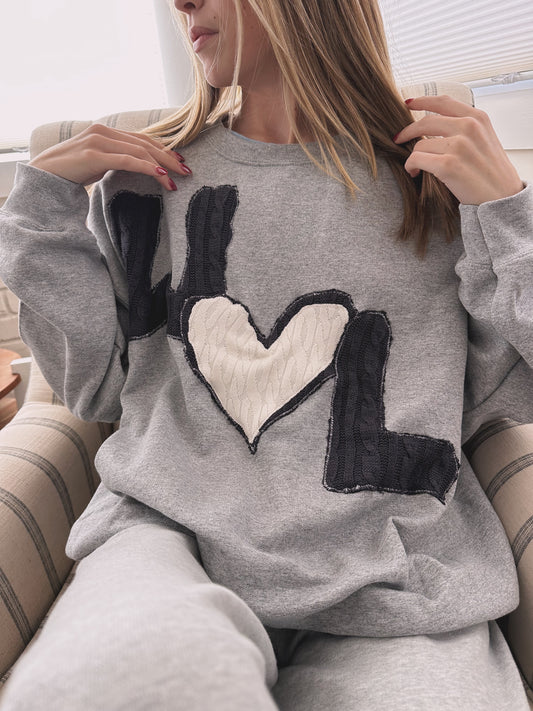 With Love Knit Logo Crewneck