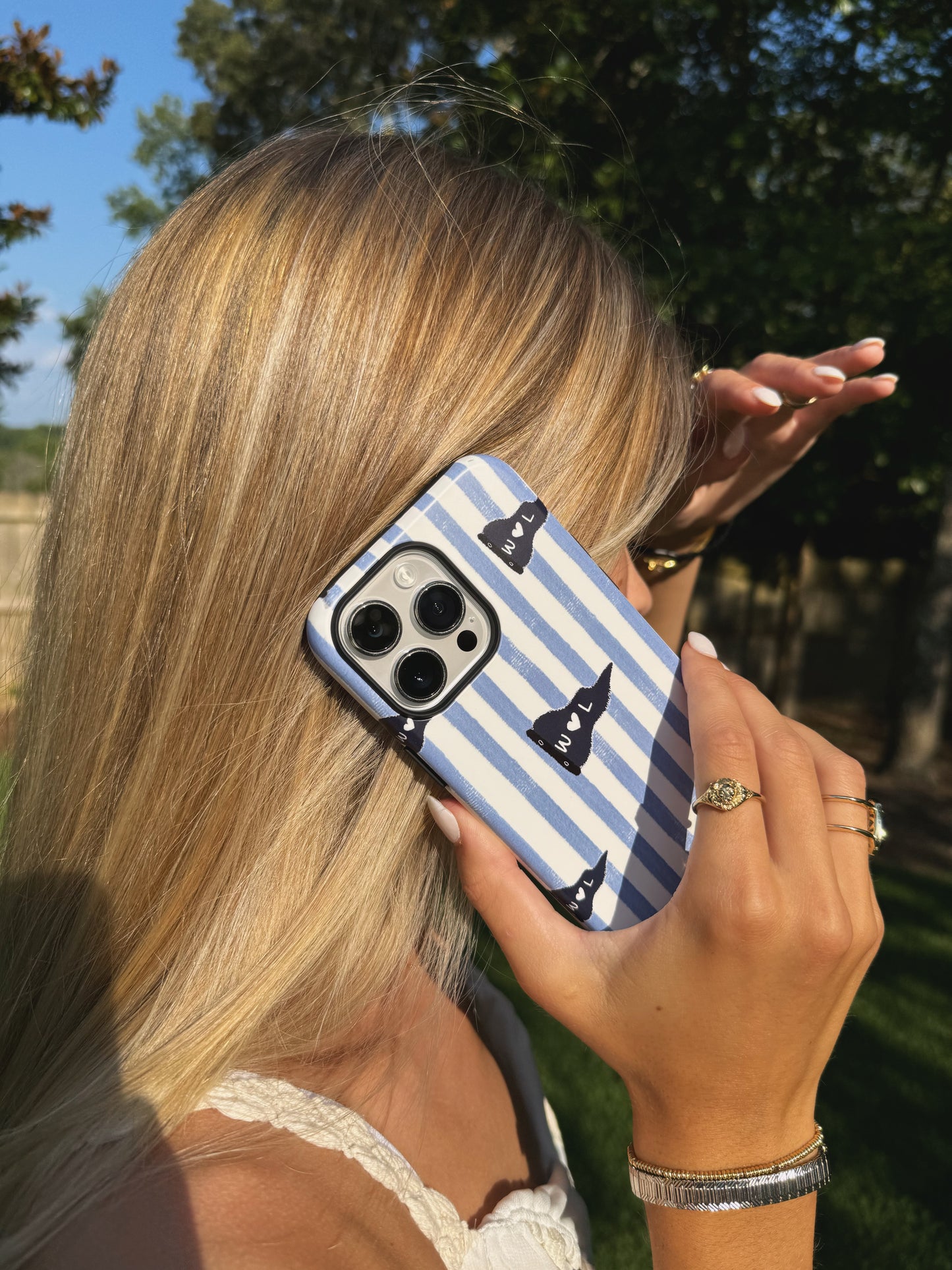 Blue Striped WLL Flag iPhone® Case