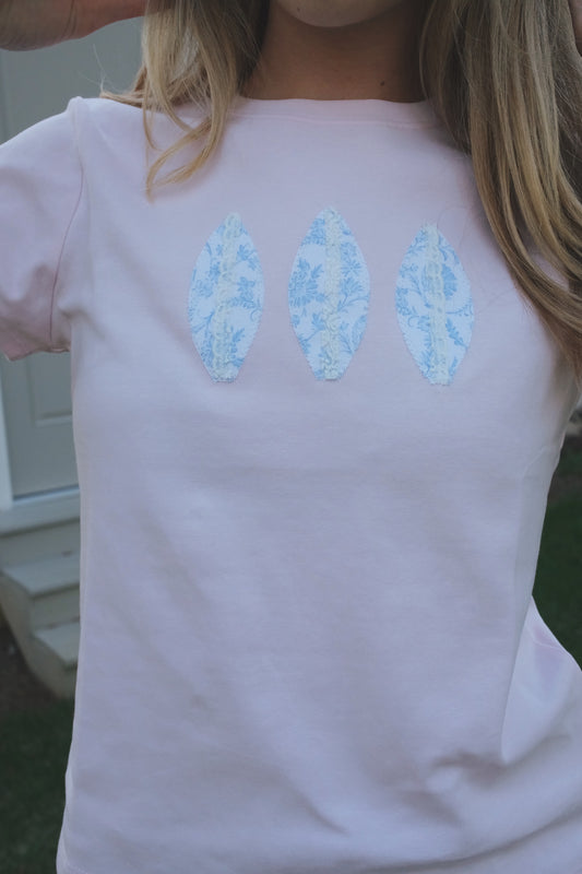 Pink Floral Surfboard Baby Tee