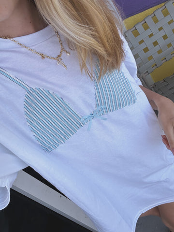 Striped Bikini Tee