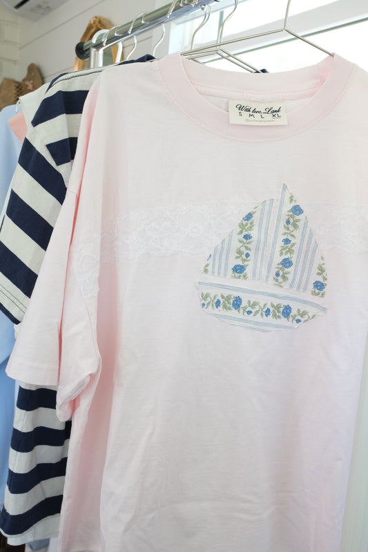 Soft Pink Sailboat Tee