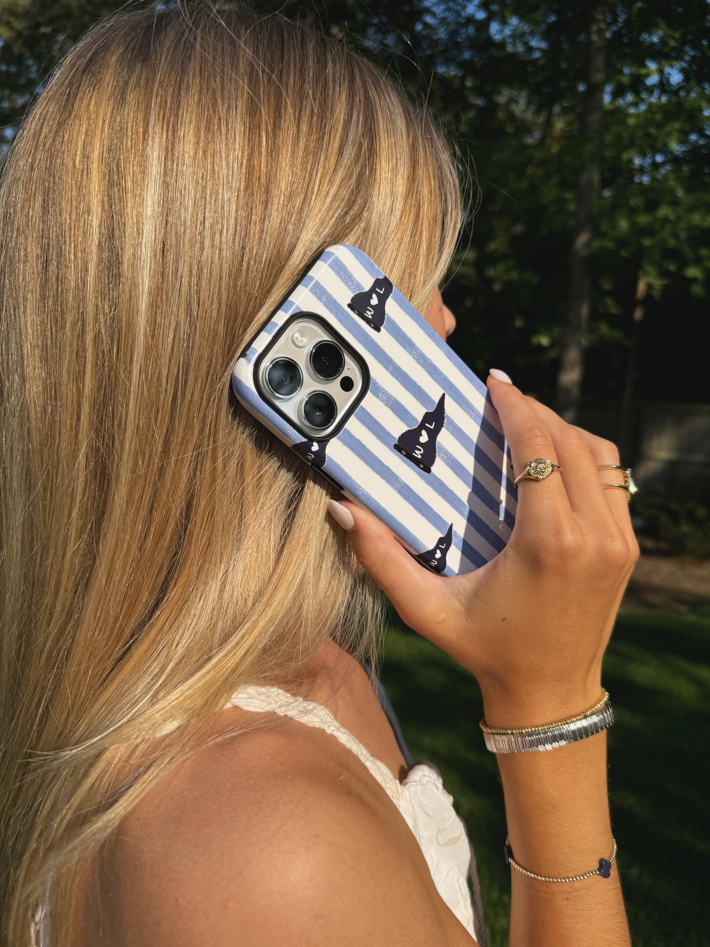 Blue Striped WLL Flag iPhone® Case