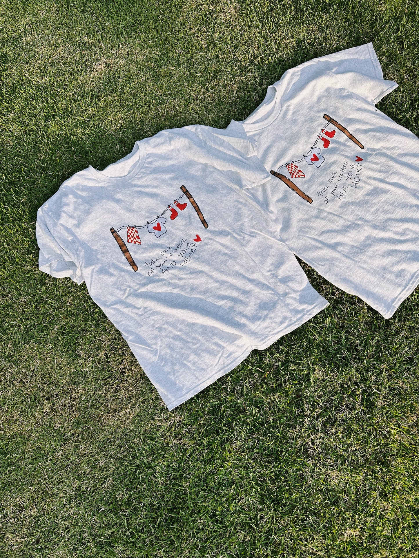 "Take Care" Clothesline Tee