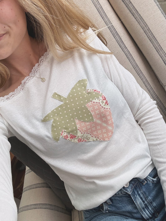 Strawberry Boatneck Long Sleeve